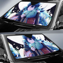Load image into Gallery viewer, Anime Boy Dragon Blue Flowers 4K Car Sun Shade Universal Fit 225311 - CarInspirations