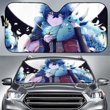 Load image into Gallery viewer, Anime Boy Dragon Blue Flowers 4K Car Sun Shade Universal Fit 225311 - CarInspirations