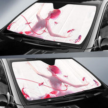 Load image into Gallery viewer, Anime Girl Ballet Dancer Fishes Pink Koi Fishes 4K Car Sun Shade Universal Fit 225311 - CarInspirations