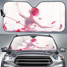 Load image into Gallery viewer, Anime Girl Ballet Dancer Fishes Pink Koi Fishes 4K Car Sun Shade Universal Fit 225311 - CarInspirations