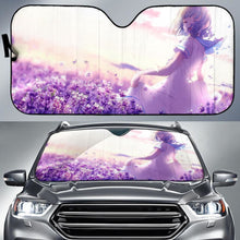 Load image into Gallery viewer, Anime Girl Lavender Flowers Purple Spring 4K Car Sun Shade Universal Fit 225311 - CarInspirations