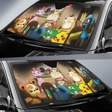 Load image into Gallery viewer, Azurill Marill Mew Pikachu Pokemon Auto Sun Shades 918b Universal Fit - CarInspirations