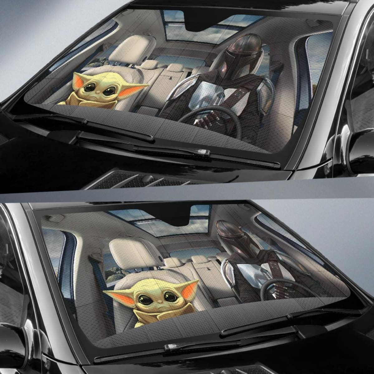 Baby Yoda - Mandalorian Sunshade Star Wars Car Accessories
