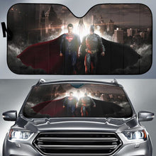 Load image into Gallery viewer, Batman And Superman Car Sun Shade Universal Fit 225311 - CarInspirations