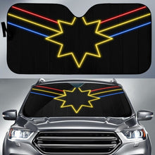 Load image into Gallery viewer, Captain Marvel Logo Neon Sunshade Universal Fit 225311 - CarInspirations