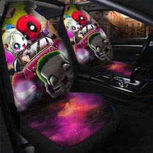 Load image into Gallery viewer, Cute Chibi Deadpool Harley Quinn Car Seat Covers Set Of 02 Universal Fit - Jkh01 232205 - YourCarButBetter