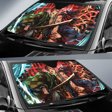 Load image into Gallery viewer, Demon Slayer Tanjiro & Nezuko Car Auto Sunshade Anime 2020 Universal Fit 225311 - CarInspirations