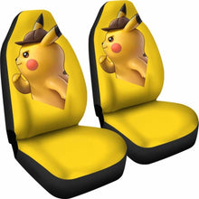 Load image into Gallery viewer, Detective Pikachu Car Seat Covers Universal Fit 051012 - CarInspirations