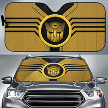 Load image into Gallery viewer, Gold and Black Transformers Autobots Logo Car Auto Sun Shades Custom For Fans Style 1 213101