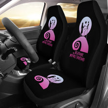 Load image into Gallery viewer, Nightmare Before Christmas Cartoon Car Seat Covers | Jack And Sally Silhouette On The Purple Hill Seat Covers Ci100602