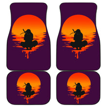 Load image into Gallery viewer, Naruto Anime Car Floor Mats - Uchiha Itachi Sitting Silhouette Melting Moon Car Mats Ci101605