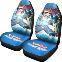 Load image into Gallery viewer, Anime Ash Ketchum Pikachu Pokemon Car Seat Covers Pokemon Car Accessorries Ci110204