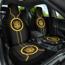 Load image into Gallery viewer, Gold and Black Transformers Autobots Logo Car Seat Covers Custom For Fans Style 2 213101