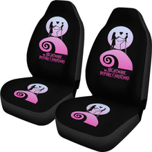 Load image into Gallery viewer, Nightmare Before Christmas Cartoon Car Seat Covers | Jack And Sally Silhouette On The Purple Hill Seat Covers Ci100602