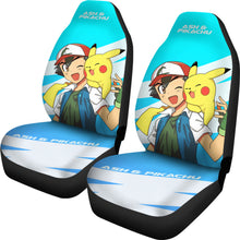 Load image into Gallery viewer, Anime Ash Ketchum Pikachu Pokemon Car Seat Covers Pokemon Car Accessorries Ci110202