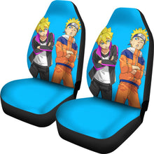 Load image into Gallery viewer, Naruto Car Seat Covers Boruto And Naruto Friends Blue Seat Covers CI04 CarInspirations 2