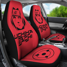 Load image into Gallery viewer, Itachi Uchiha Red Seat Covers Naruto Anime Car Seat Covers Ci102001