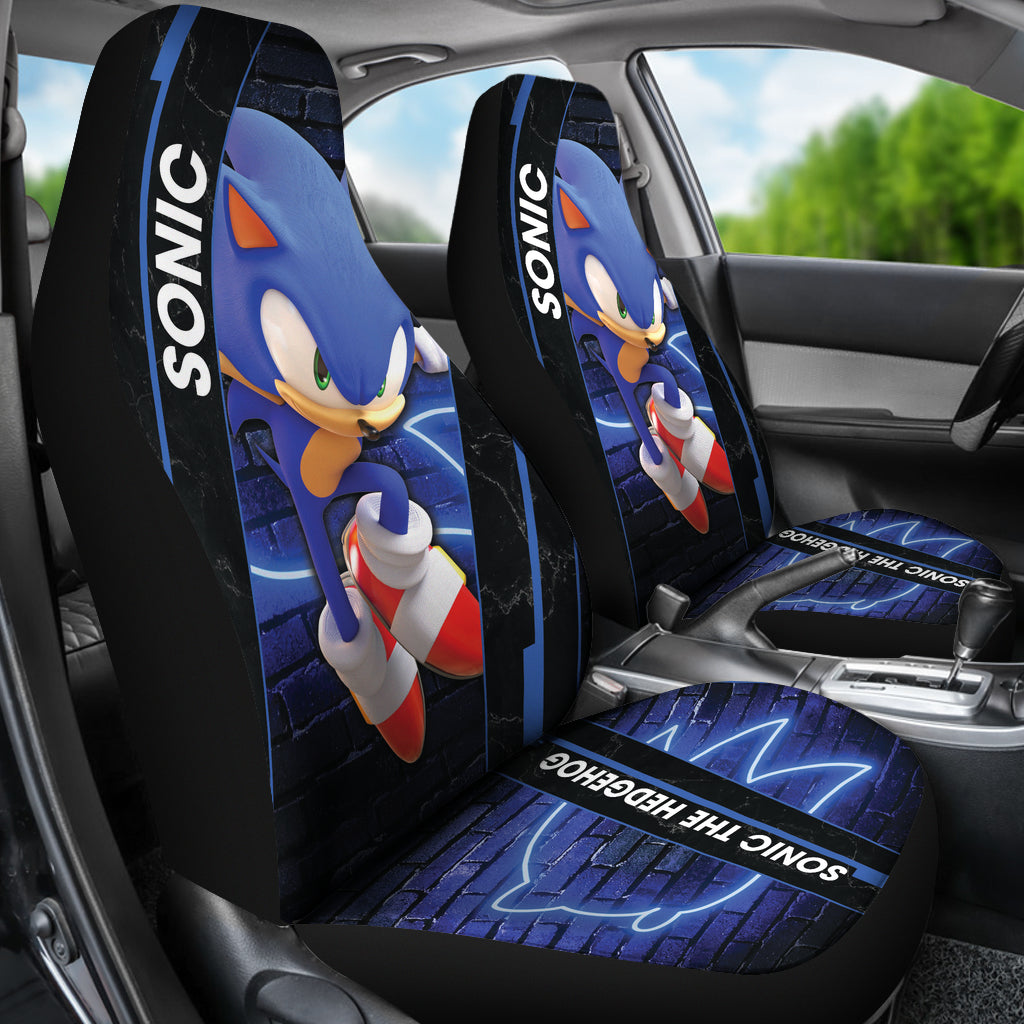 Sonic The Hedgehog Car Seat Covers Movie Car Accessories ver3 (set