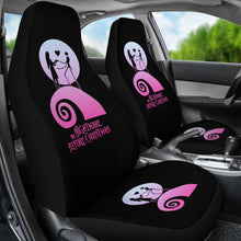 Load image into Gallery viewer, Nightmare Before Christmas Cartoon Car Seat Covers | Jack And Sally Silhouette On The Purple Hill Seat Covers Ci100602