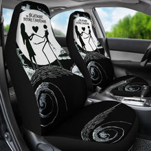 Load image into Gallery viewer, Nightmare Before Christmas Cartoon Car Seat Covers | Jack And Sally Love On Hill Pencil Drawing Seat Covers Ci100503