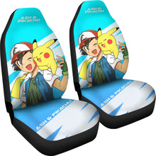 Load image into Gallery viewer, Anime Ash Ketchum Pikachu Pokemon Car Seat Covers Pokemon Car Accessorries Ci110202