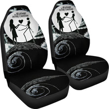 Load image into Gallery viewer, Nightmare Before Christmas Cartoon Car Seat Covers | Jack And Sally Love On Hill Pencil Drawing Seat Covers Ci100503