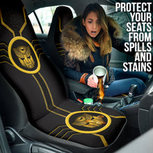 Load image into Gallery viewer, Gold and Black Transformers Autobots Logo Car Seat Covers Custom For Fans Style 2 213101
