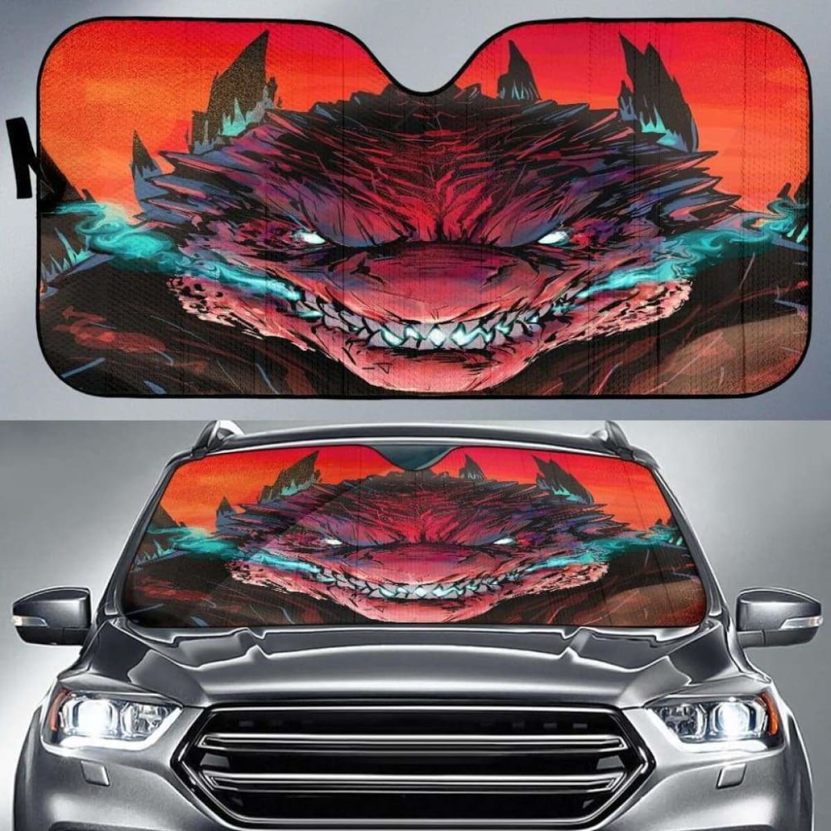 Godzilla 2019 Car Auto Sun Shades Universal Fit 051312 Gift Family Friends Fan Idea CarInspirations