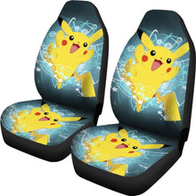 Load image into Gallery viewer, Happy Pikachu Car Seat Covers Pokemon Anime Fan Gift H200221 Universal Fit 225311 - CarInspirations