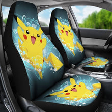Load image into Gallery viewer, Happy Pikachu Car Seat Covers Pokemon Anime Fan Gift H200221 Universal Fit 225311 - CarInspirations