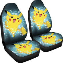 Load image into Gallery viewer, Happy Pikachu Car Seat Covers Pokemon Anime Fan Gift H200221 Universal Fit 225311 - CarInspirations