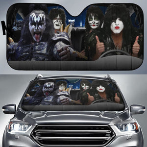 Kiss Band Car Auto Sun Shade Sun Protection Music Fan Gift Universal Fit 174503 - CarInspirations