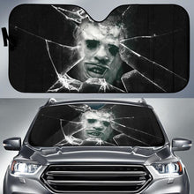 Load image into Gallery viewer, Leatherface Car Auto Sun Shade Horror Broken Glass Windshield Universal Fit 174503 - CarInspirations