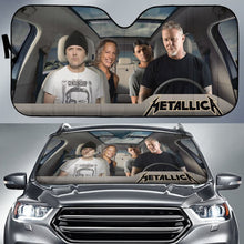 Load image into Gallery viewer, Metallica Car Sun Shade Rock Band Sun Visor Fan Gift Universal Fit 174503 - CarInspirations