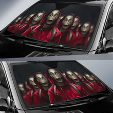 Load image into Gallery viewer, Money Heist Team Mask Art HD Sun Shade amazing best gift ideas 2020 Universal Fit 174503 - CarInspirations