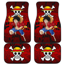 Load image into Gallery viewer, Monkey D. Luffy One Piece Car Floor Mats Manga Mixed Anime Universal Fit 175802 - CarInspirations