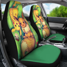 Load image into Gallery viewer, Pikachu And Eevee Car Seat Covers Universal Fit 051312 - CarInspirations