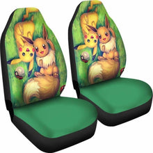 Load image into Gallery viewer, Pikachu And Eevee Car Seat Covers Universal Fit 051312 - CarInspirations