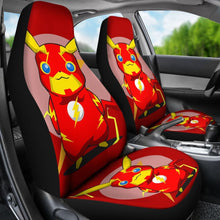Load image into Gallery viewer, Pikachu Flash Car Seat Covers Pokemon Anime Fan Gift H200221 Universal Fit 225311 - CarInspirations
