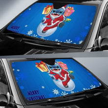 Load image into Gallery viewer, Stitch Santa Claus Christmas Sun Shade amazing best gift ideas 2020 Universal Fit 174503 - CarInspirations