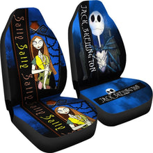 Load image into Gallery viewer, 2Pcs Jack Skellington &amp; Sally Car Seat Cover 094209