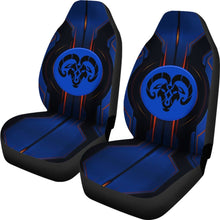 Load image into Gallery viewer, Amazing Black And Blue Dodge Ram Car Seat Covers Custom 2 212603