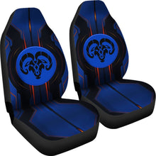 Load image into Gallery viewer, Amazing Black And Blue Dodge Ram Car Seat Covers Custom 2 212603