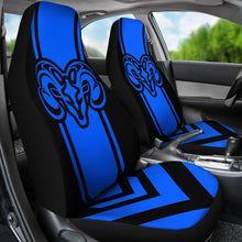 Load image into Gallery viewer, Amazing Black And Blue Dodge Ram Car Seat Covers Custom 6 212603