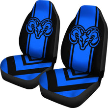 Load image into Gallery viewer, Amazing Black And Blue Dodge Ram Car Seat Covers Custom 6 212603