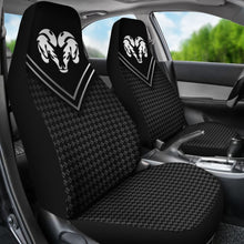 Load image into Gallery viewer, Amazing Black And White Dodge Ram Car Seat Covers Custom 1 212603
