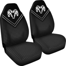 Load image into Gallery viewer, Amazing Black And White Dodge Ram Car Seat Covers Custom 1 212603