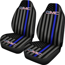 Load image into Gallery viewer, American Flag Car Seat Covers With Thin Blue Line Mix GMC 212601
