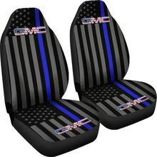 Load image into Gallery viewer, American Flag Car Seat Covers With Thin Blue Line Mix GMC 212601