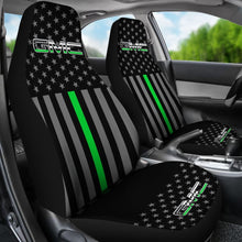 Load image into Gallery viewer, American Flag Car Seat Covers With Thin Green Line Mix GMC 212601
